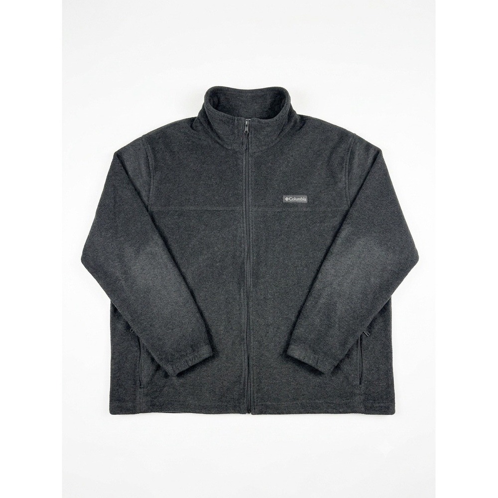 Columbia Fleece Jacket Men's 3XL Gray Full Zip Warm Outdoor Winter Layer
